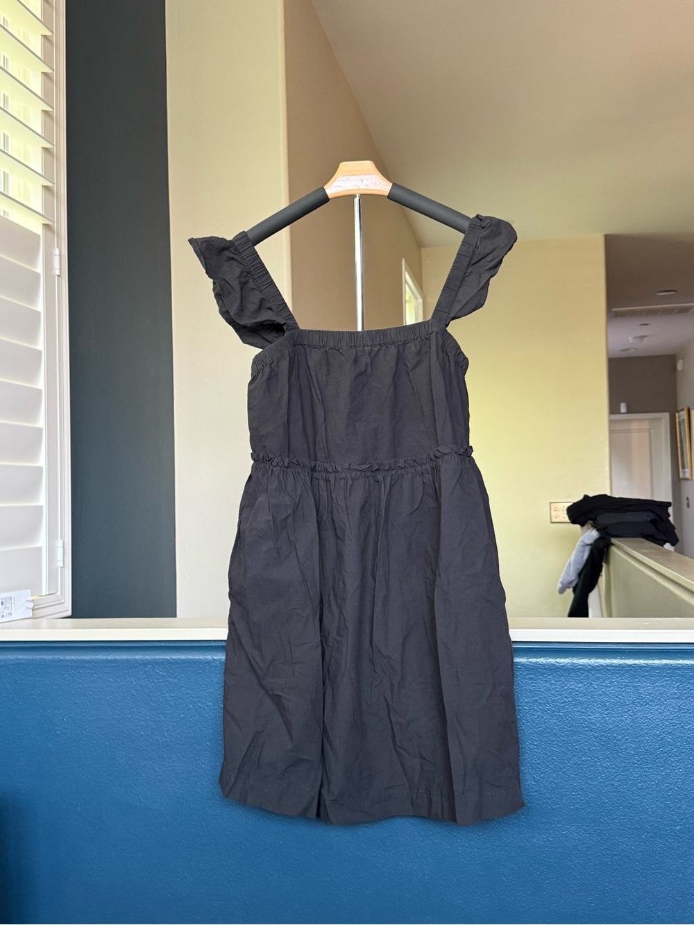 Madewell Black Elastic-Waist Casual Dress